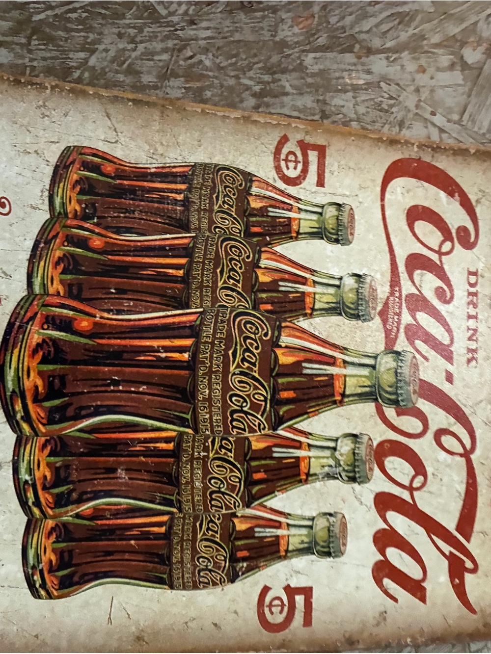 Metal Coca Cola sign